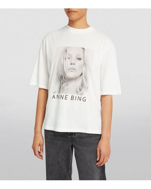 Anine Bing White Cotton Avi T-shirt