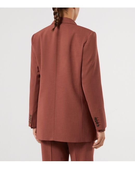 Marina Rinaldi Red Chenzia Double-Breasted Blazer