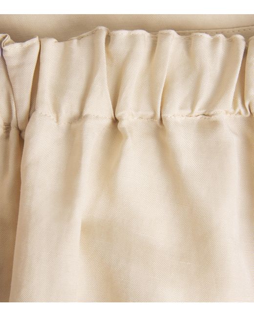 Fabiana Filippi Natural Linen-Blend Trousers