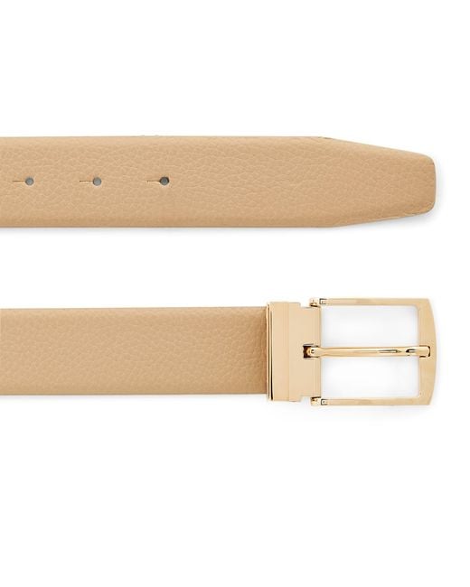 Giorgio Armani Natural Leather Reversible Belt Strap for men