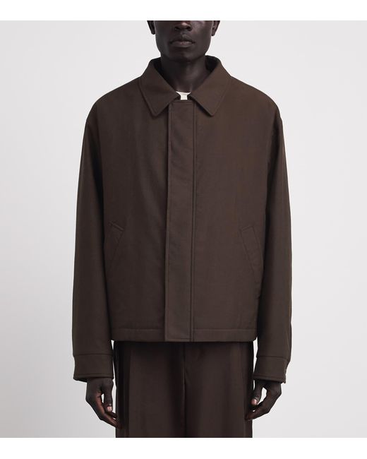 MM6 by Maison Margiela Brown Virgin Wool-Cotton Field Jacket for men