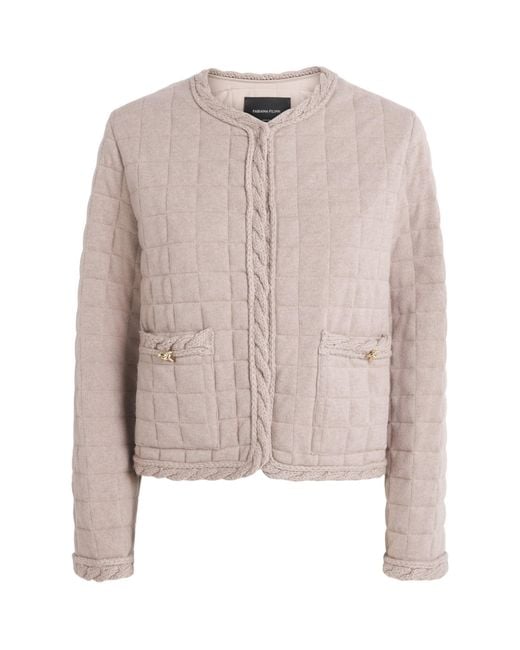 Fabiana Filippi Natural Wool-Silk-Cashmere Quilted Jacket