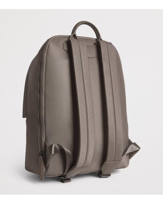 Emporio Armani Gray Logo Backpack for men