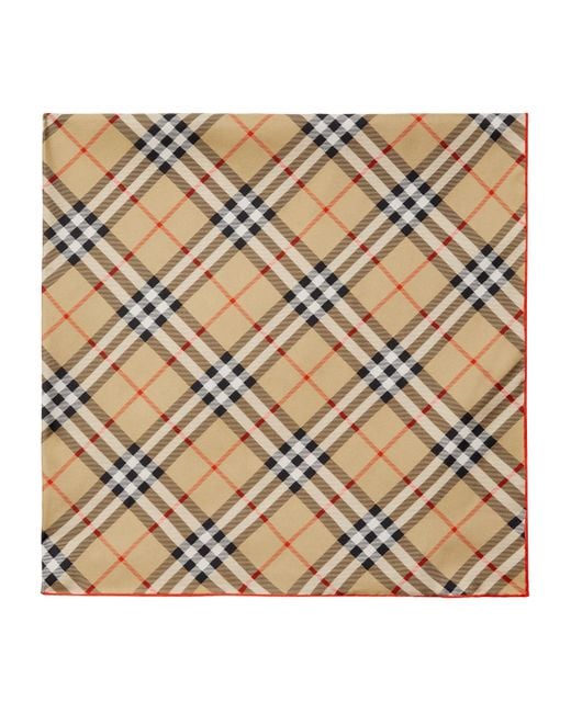 Burberry Metallic Silk Check Scarf