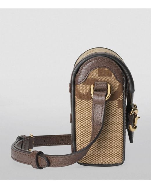 Gucci Brown Mini 1955 Horsebit Cross-body Bag