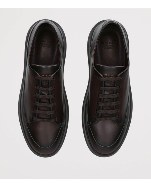 Officine Creative Black Leather Release Sneakers for men