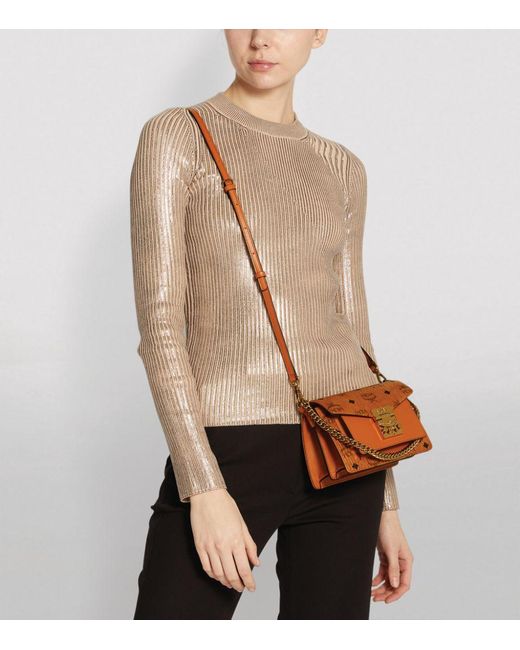 Small Klassik Multifunction Crossbody in Visetos Cognac