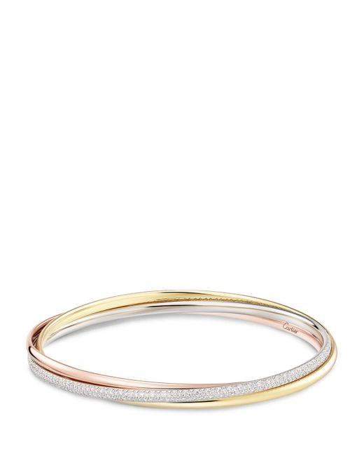 Cartier Metallic Small, Rose, And Diamond Trinity Bracelet for men