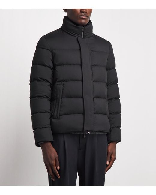 Herno Black Down Quilted Puffer Jacket for men