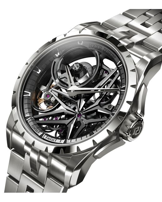 Roger Dubuis Metallic Titanium Excalibur Monobalancier Watch 42mm for men