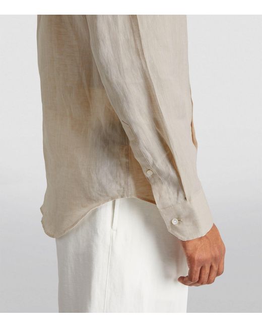 Giorgio Armani White Linen Shirt for men