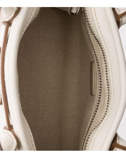 Prada Natural Small Linen-Leather Bonnie Top-Handle Bag