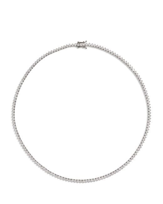 Harrods Metallic And Diamond Tennis Necklace