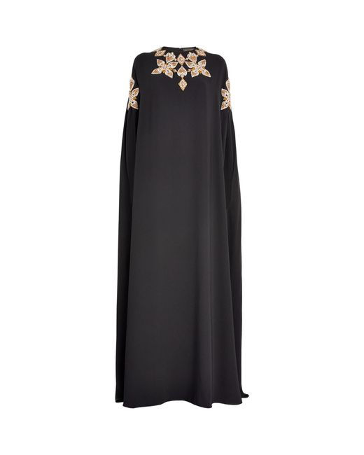 Zuhair Murad Black Crystal-embellished Kaftan Gown