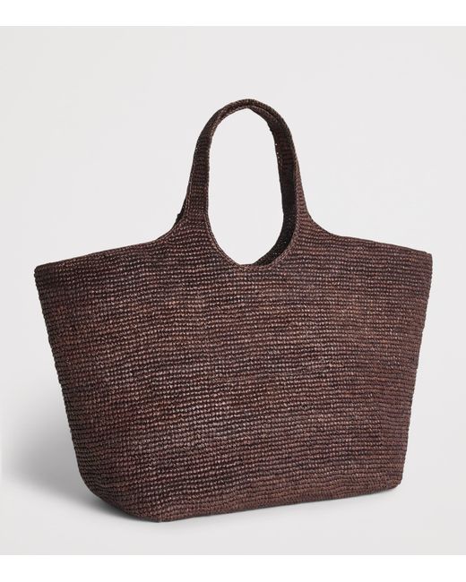 Anine Bing Brown Raffia Lili Tote Bag