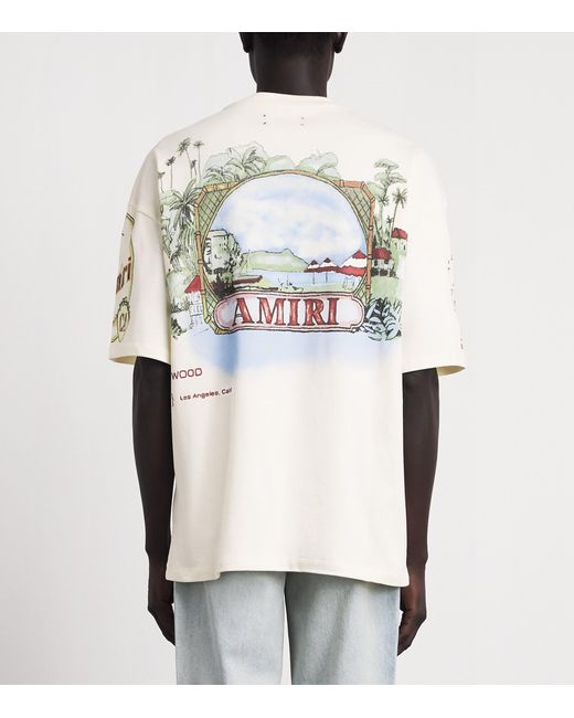 Amiri White Cotton Vista Skate T-Shirt for men