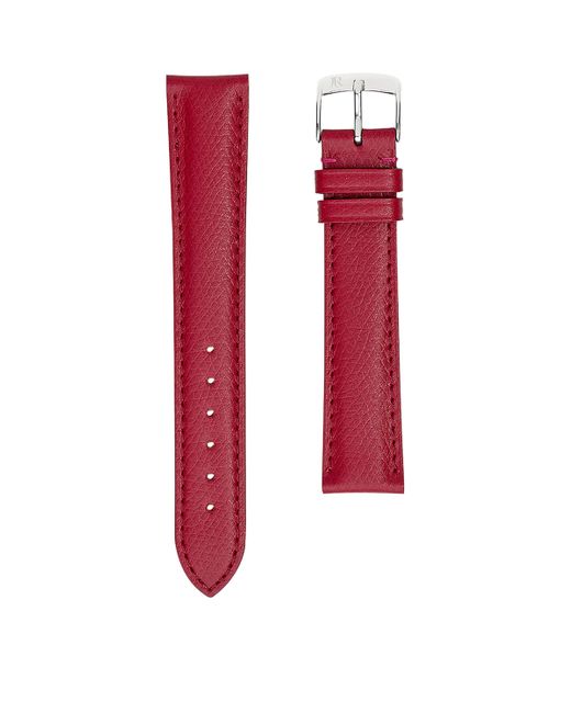 Jean Rousseau Red Vegetable-Tanned Leather 3.5 Watch Strap for men