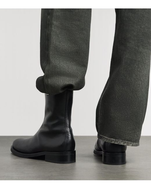 Our Legacy Blue Leather Camion Ankle Boots for men