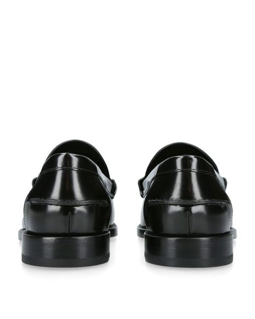 Givenchy Black Leather Mr. G Loafers for men