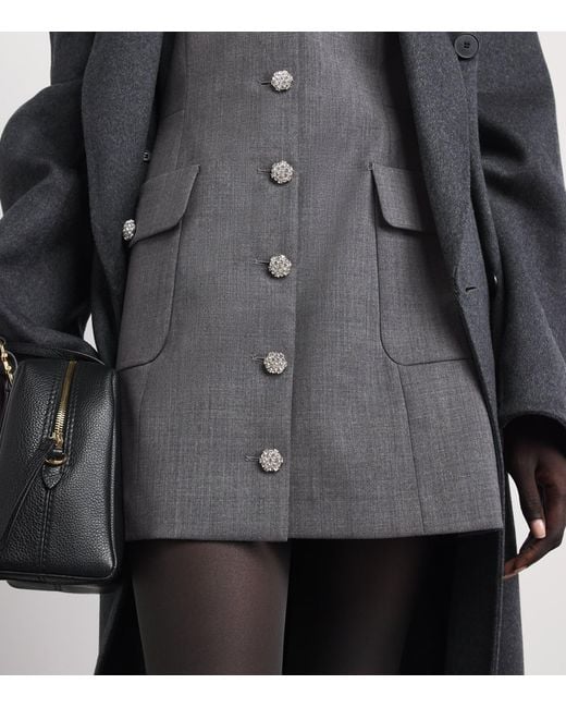 Maje Gray Embellished Tailored Jumpsuit