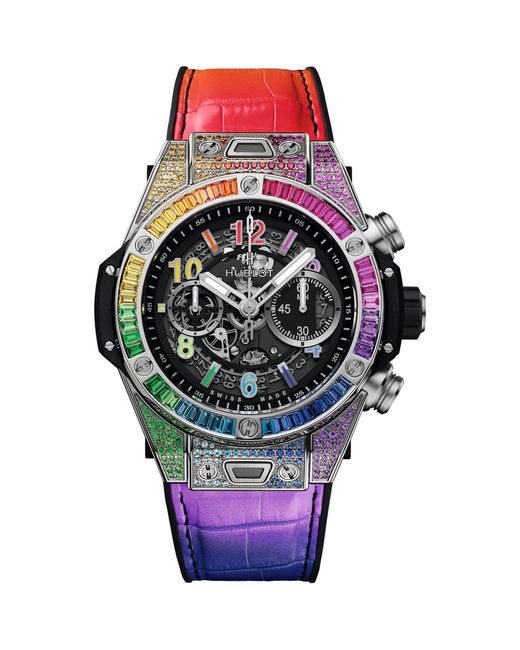 Hublot Black Titanium Rainbow Big Bang Unico Watch 45mm