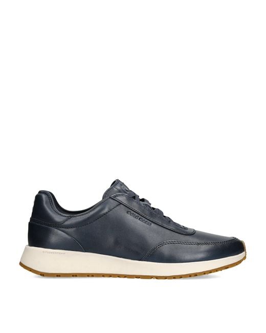 Cole Haan Blue Leather Grandprø Luxe Mile Sneakers for men