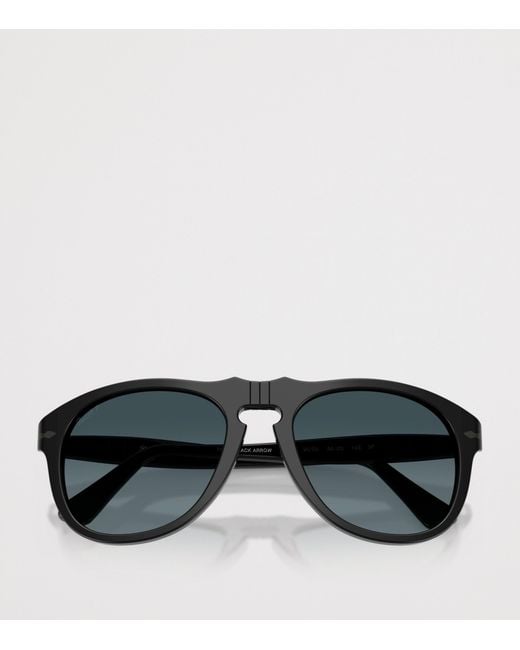 Persol Black Po0649Ne Total Arrow Pilot Sunglasses