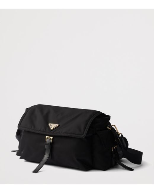 Prada Black Large Re-Nylon Shoulder Bag
