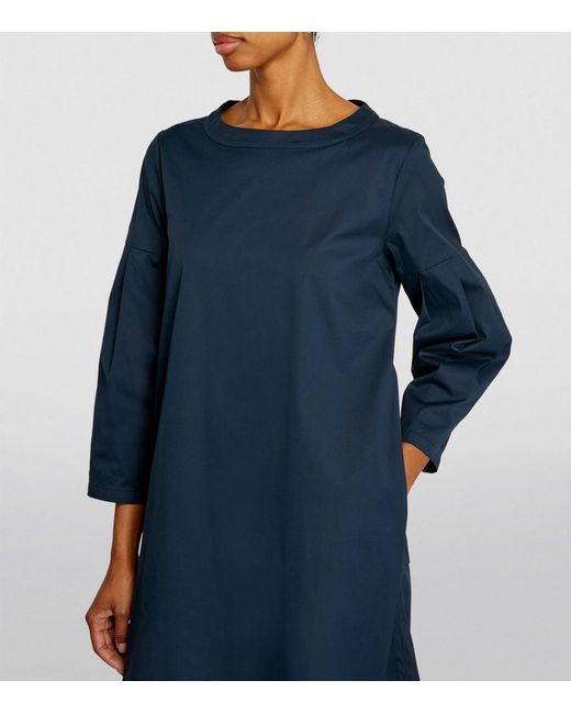 Max Mara Blue Cotton Mini Dress