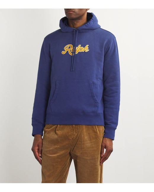 Polo Ralph Lauren Blue Cotton-Blend Logo Hoodie for men