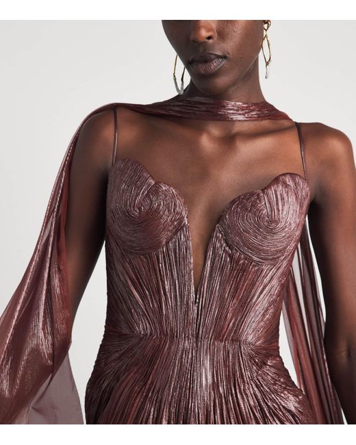 Maria Lucia Hohan Red Silk Cecilia Gown