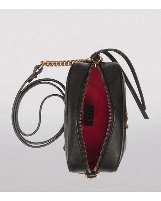 Gucci Black Mini Marmont Matelassé Shoulder Bag