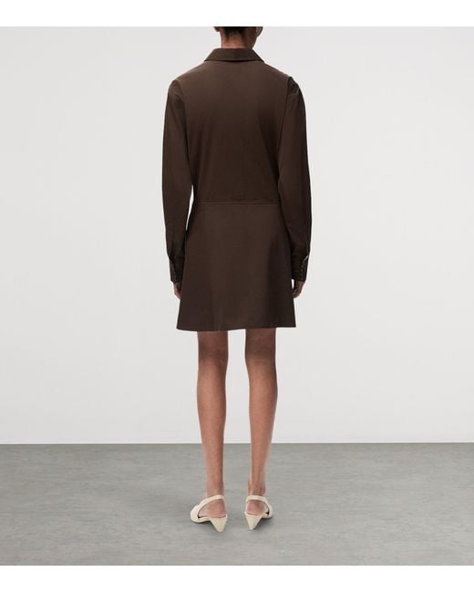 Loewe Brown Adjustable Mini Shirt Dresss