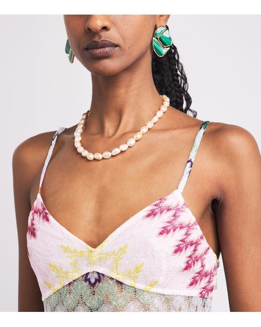 Missoni Multicolor Metallic Zigzag Cami Top
