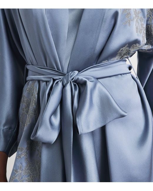 Carine Gilson Blue Short Silk Cérès Robe