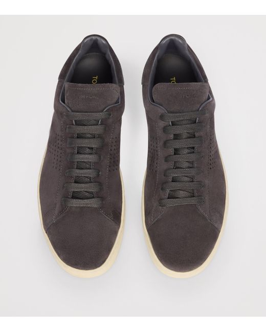 Tom Ford Brown Suede Warwick Sneakers for men