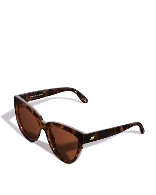 Le Specs Brown Oversized Liar Lair Sunglasses