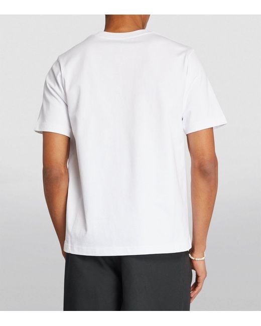 Casablancabrand White Cotton Logo Print T-shirt for men