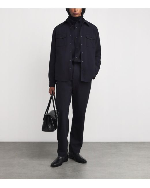 Aspesi Blue Straight Trousers for men