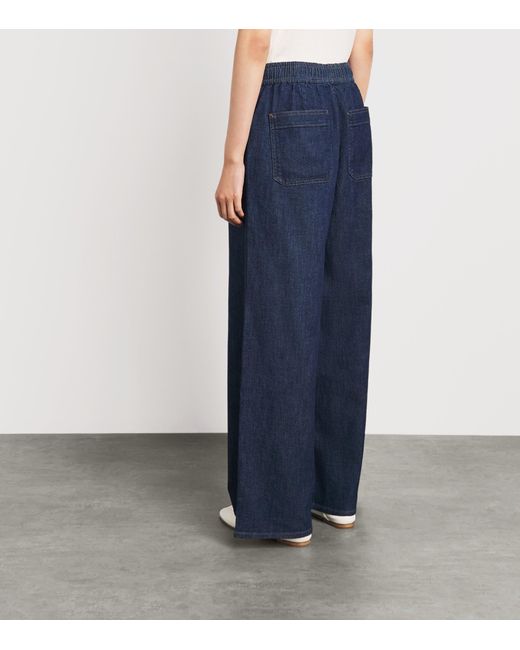 7 For All Mankind Blue Denim-Effect Utility Drawstring