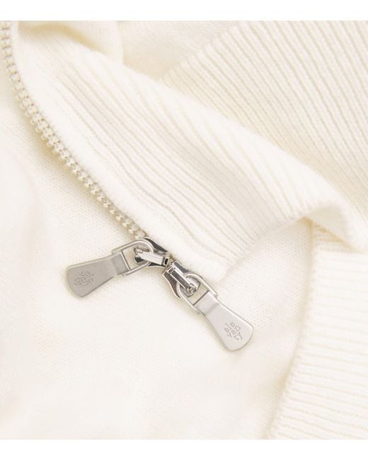 Eleventy White Cashmere Zip-Up Hoodie for men