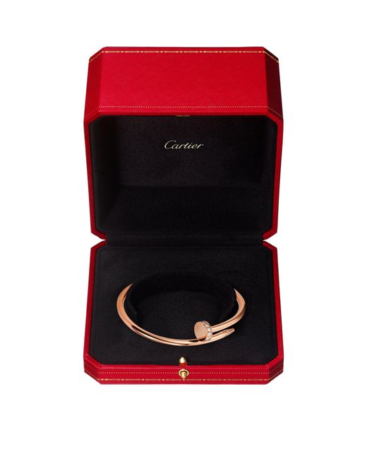 Cartier Metallic Rose Gold And Diamond Juste Un Clou Bracelet