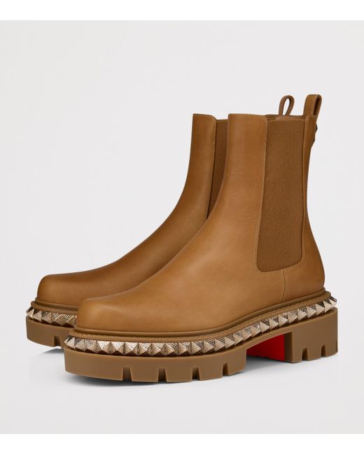 Christian Louboutin Brown St Emilia Pyraclou Leather Chelsea Boots