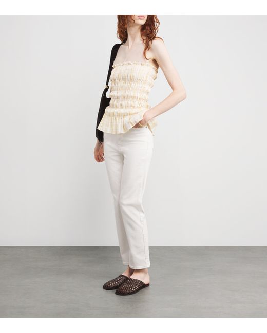 FRAME White The Pencil Crop Jeans