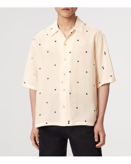 AllSaints Natural Short-Sleeve Cardsuit Shirt for men