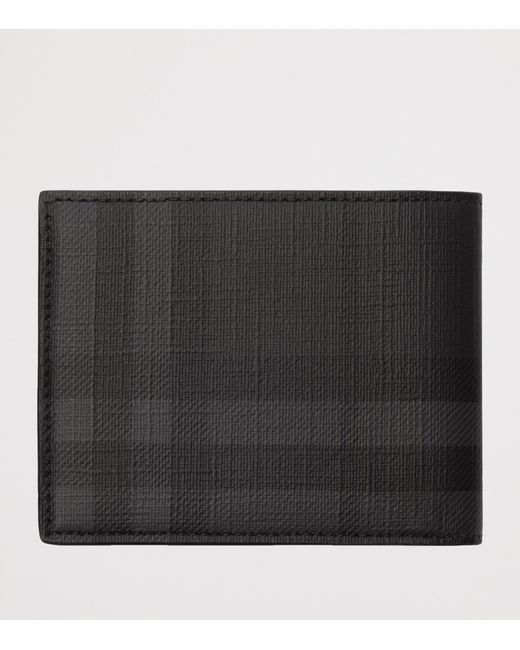 Burberry Black City Check Slim Bifold Wallet for men