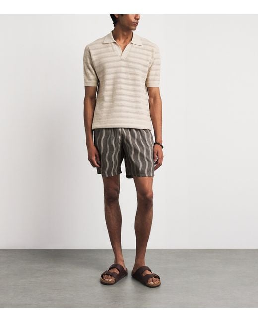 Frescobol Carioca Gray Santos Sport Swim Shorts for men