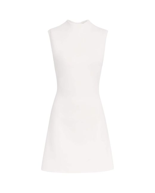 Cult Gaia White Knitted Harlow Mini Dress