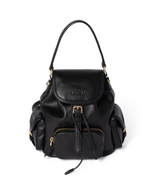Miu Miu Black Leather Backpack