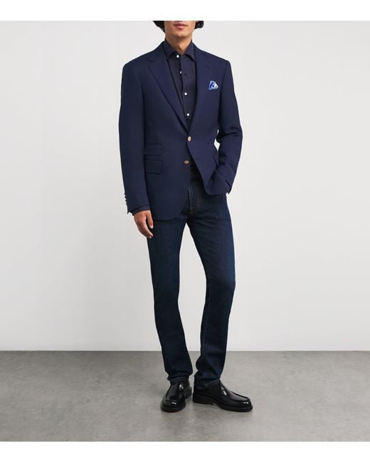 Ralph Lauren Blue Wool Blazer for men